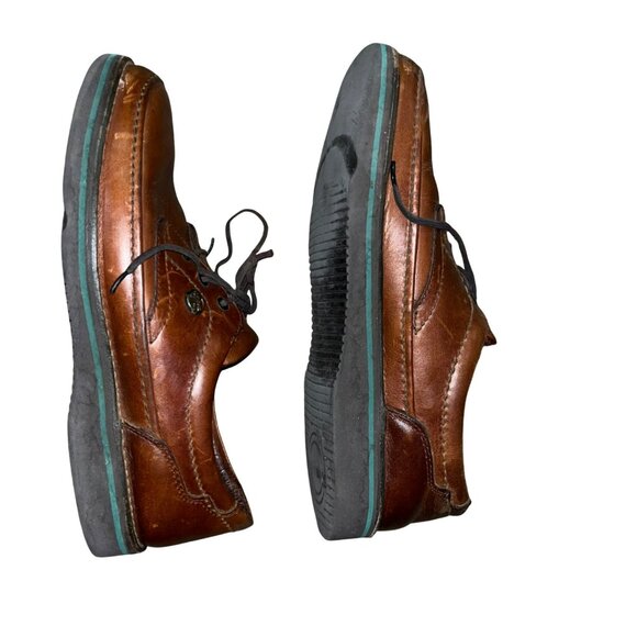 Vintage Hush Puppies Body Shoe Leather Oxfords Mens 9.5 Narrow Used Brown main image 7